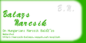 balazs marcsik business card